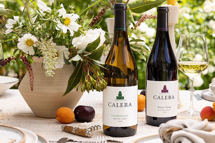 Calera Wines on a table