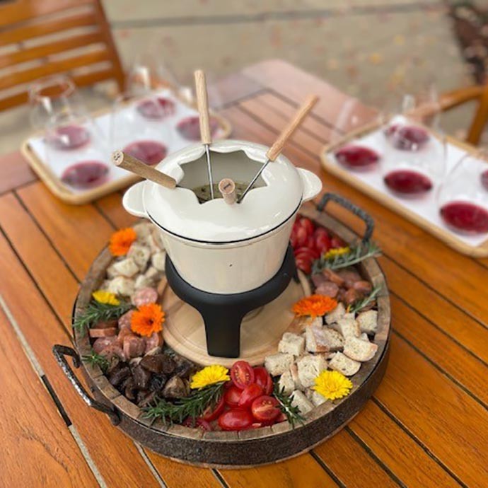 Fondue tasting at Goldeneye