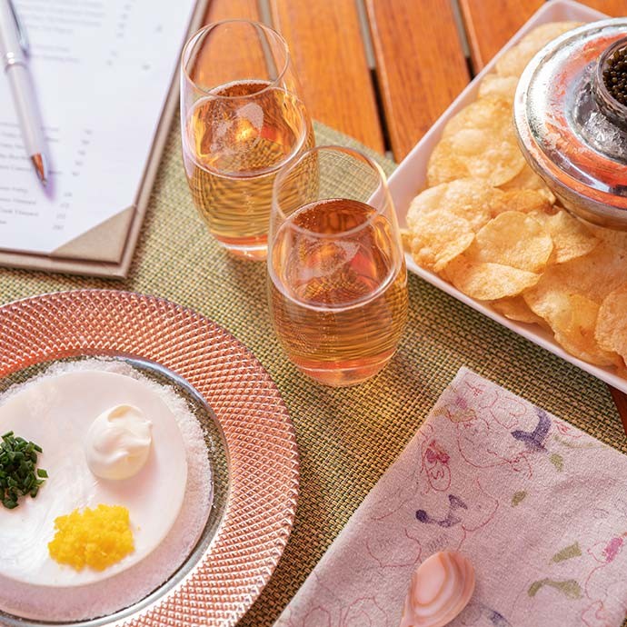 Goldeneye Bubbles and Caviar tasting