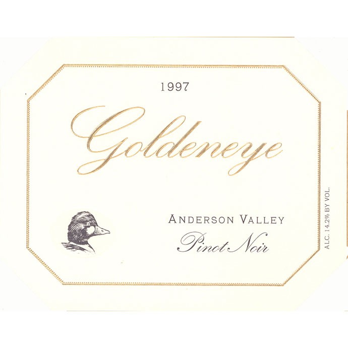 Goldeneye 1997 Pinot Noir label